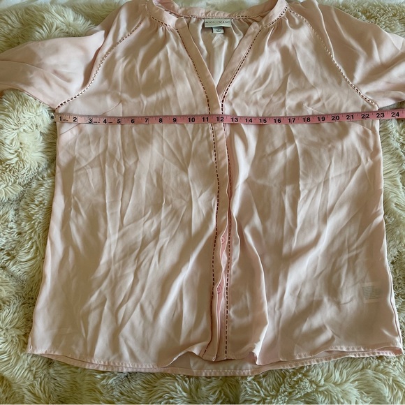 5/$25 Ava & Viv Pale Pink Long Sleeve Blouse - Picture 9 of 11